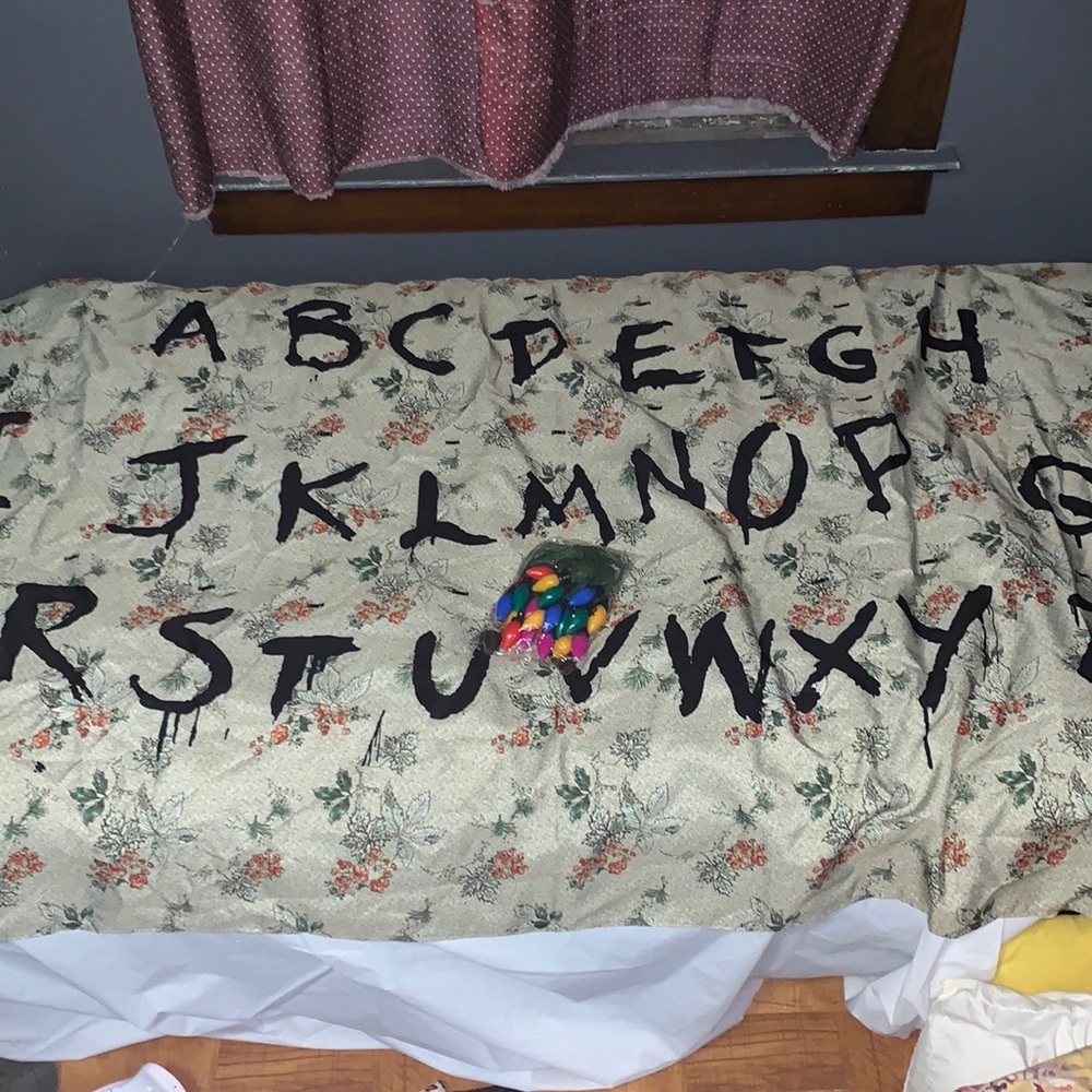 Stranger Things Alphabet Tapestry with Lights
